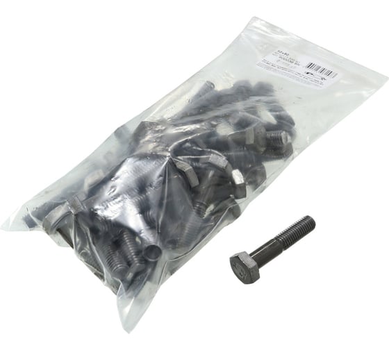 Изображение товара Болт крепежная техника с шестигранной головкой черный ГОСТ 7798-70, 5.8, 10x50 (40) БК 600036 БК