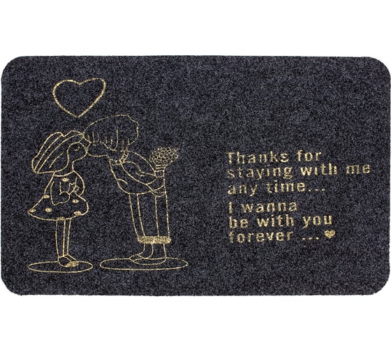 Изображение товара Влаговпитывающий коврик ComeForte ВЕЛЮР ВСЕГДА ВМЕСТЕ 60х90 см серый TCLR/W-805