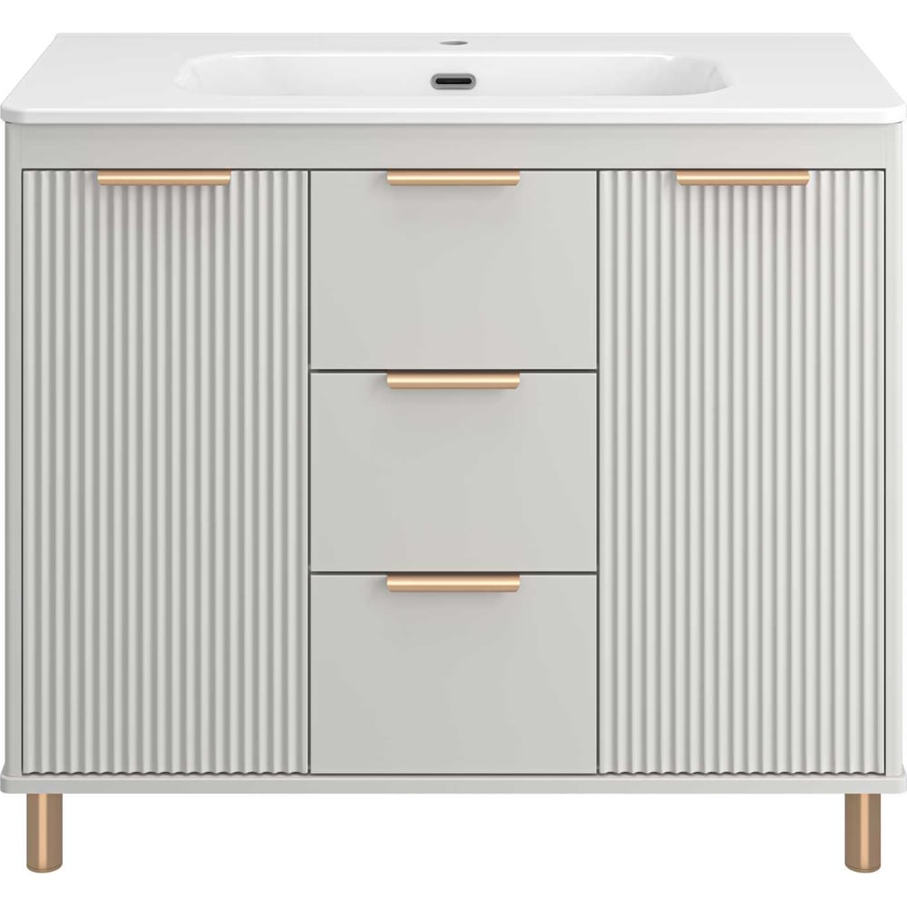 Изображение товара Тумба для ванной комнаты с раковиной Brevita RISACCA Crema, классика и модерн