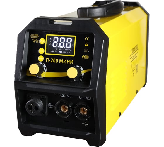Изображение товара Полуавтомат ТД Техник ТЕХНИК П-200 МИНИ 200А 60%ПН 1кг СО2+ММА цифр. табло, съемная горелка, масса ,кабель 11