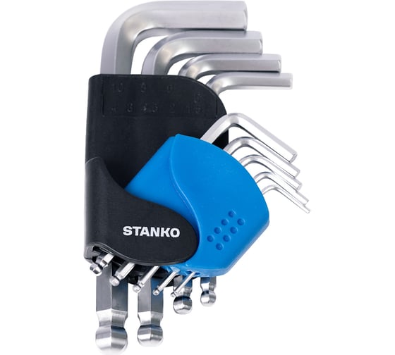 Изображение товара Набор угловых ключей шестигранных коротких STANKO 9 шт CS11119S