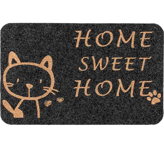 Изображение товара Влаговпитывающий коврик ComeForte ВЕЛЮР МИЛЫЙ ДОМ 50х80 см серый TCLR/W-702