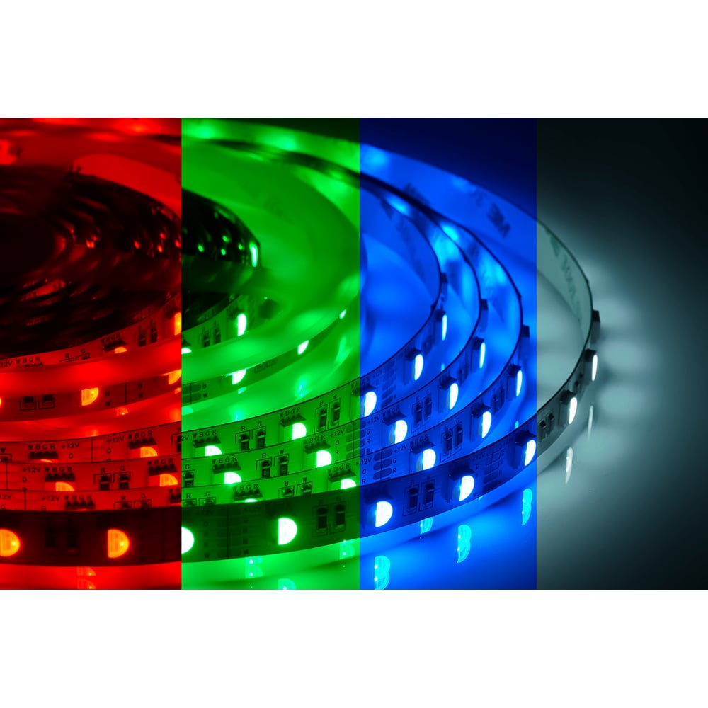 Изображение товара Подсветка светодиодной лентой Apeyron 12В RGBW 2м 6Вт/м IP20