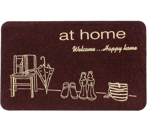 Изображение товара Влаговпитывающий коврик ComeForte ВЕЛЮР УЮТНЫЙ ДОМ 60х90 см черный TCLR/W-106