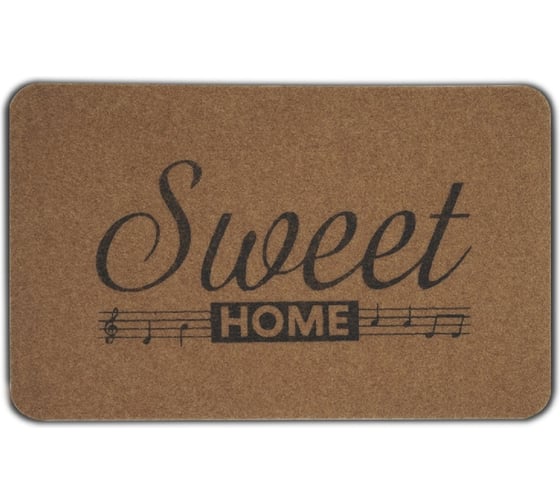 Изображение товара Влаговпитывающий коврик ComeForte ВЕЛЮР ЛЮБИМЫЙ ДОМ 60х90 см бежевый TCLR/W-404