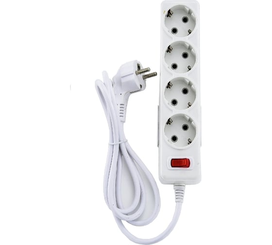 Изображение товара Удлинитель Econ ES 143-b 4 розетки 3 метра с выключателем и заземлением 91413