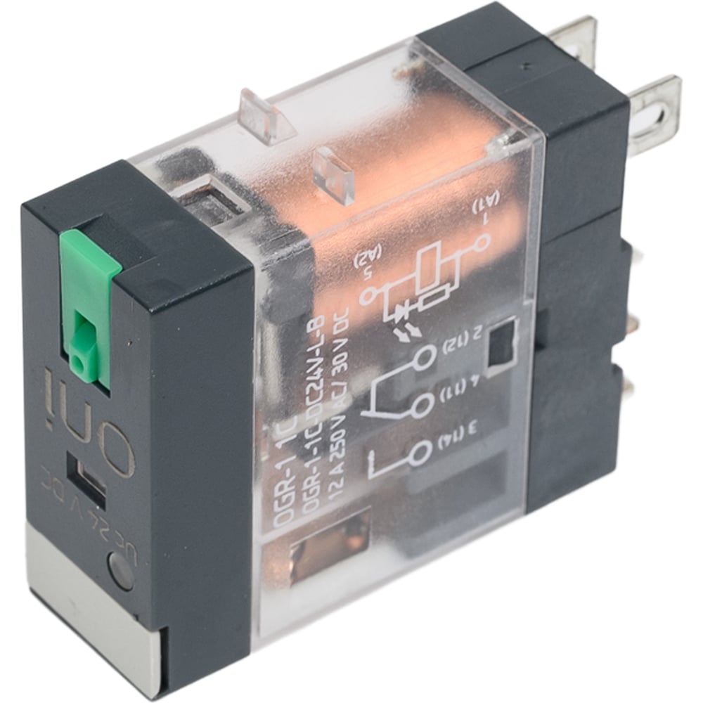 Изображение товара Реле общего назначения ONI OGR-1 1C 24В DC с LED и тестовой кнопкой
