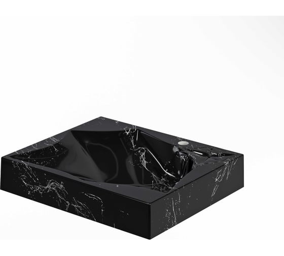 Изображение товара Раковина над стиральной машиной Stella Polar Элиза 60x50, черный мрамор SP-00001680