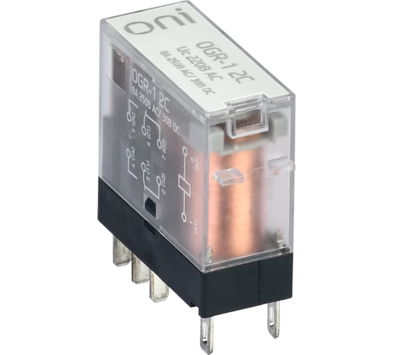Изображение товара Реле общего назначения ONI OGR-1 2C 220В AC (20шт/упак) OGR-1-2C-AC220V