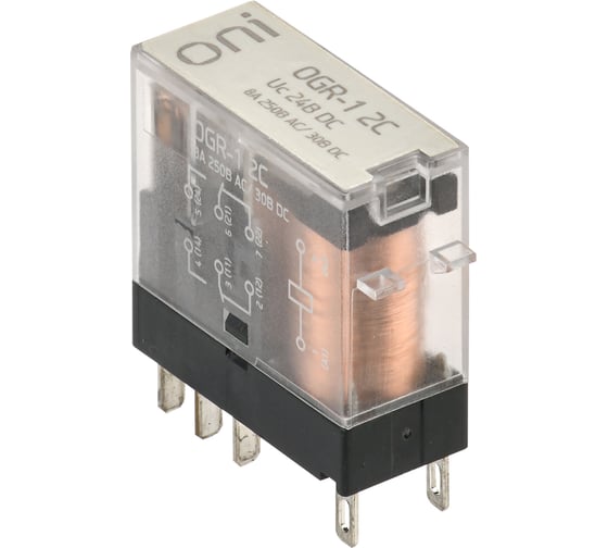 Изображение товара Реле общего назначения ONI OGR-1 2C 24В DC (20шт/упак) OGR-1-2C-DC24V