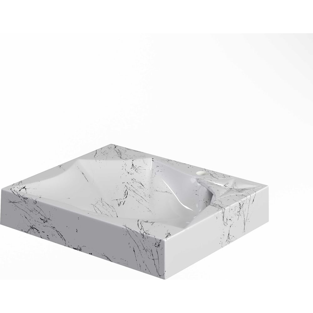 Изображение товара Раковина над стиральной машиной Stella Polar Элиза 60x50 белый мрамор