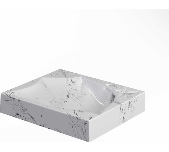 Изображение товара Раковина над стиральной машиной Stella Polar Элиза 60x50, белый мрамор SP-00001690