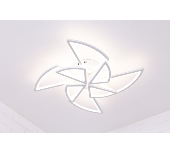 Изображение товара Люстра потолочная светодиодная, Antika Schaffner цвет белый. Люстра с пультом управления, освещение до 25 кв.м, мощность 184 Вт Stanza 3330-4+4