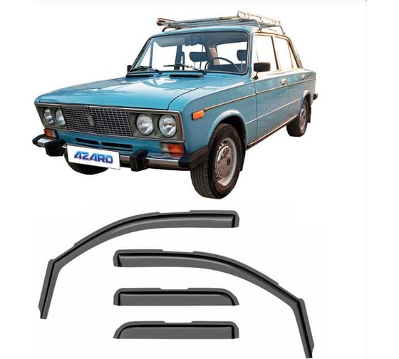 Изображение товара Дефлекторы окон AZARD для а/м ВАЗ 2106 AZARD GROUP седан/вставные, к-т 4 шт DEF00001