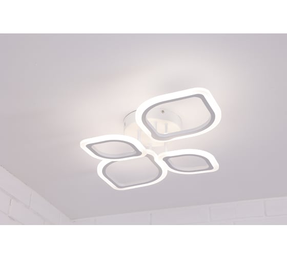 Изображение товара Потолочная светодиодная люстра Schaffner Mossa 2960, цвет белый. Люстра с пультом управления, освещение до 15 кв.м, мощность 72 Вт Mossa 2960-2+2 IR