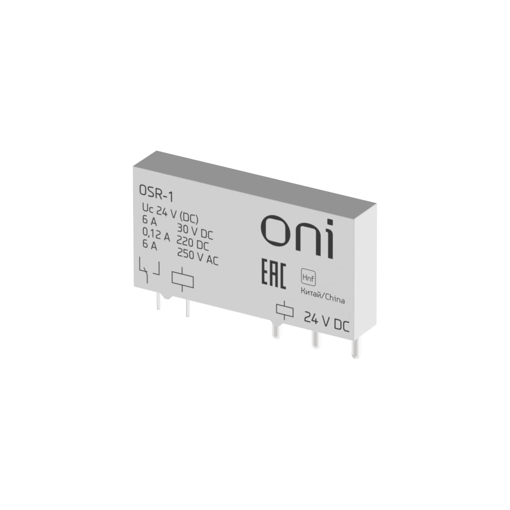 Изображение товара Реле ультратонкое ONI OSR 1C 24V DC силовое компактное