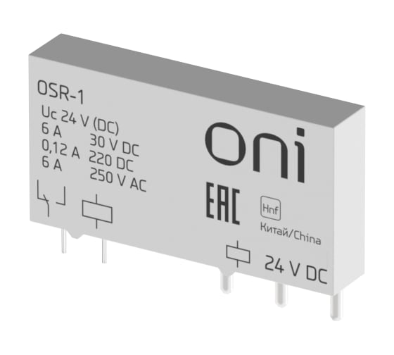 Изображение товара Реле ультратонкое ONI OSR 1C 24В DC (10шт/упак) OSR-1