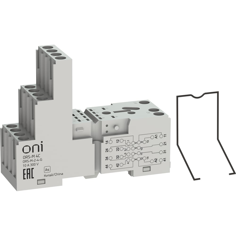 Изображение товара Розетка для реле ONI ORS-M трёхъярусная модульная IP20 на DIN-рейку (10шт/упак)