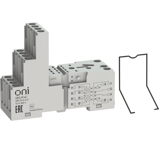 Изображение товара Розетка трёхъярусная ONI ORS-M для реле ORM 4C (10шт/упак) ORS-M-2-4-G