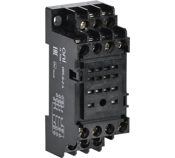 Изображение товара Розетка ONI ORS-G-2-4 для реле OGR-2 4C (10шт/упак) ORS-G-2-4-G