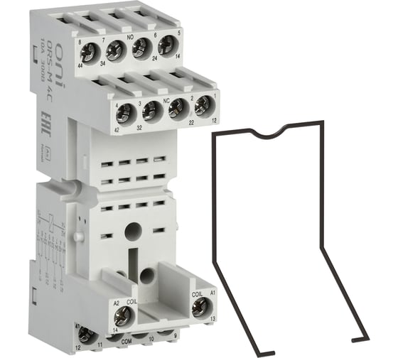 Изображение товара Розетка ONI ORS-M для реле ORM 4C (10шт/упак) ORS-M-1-4-G