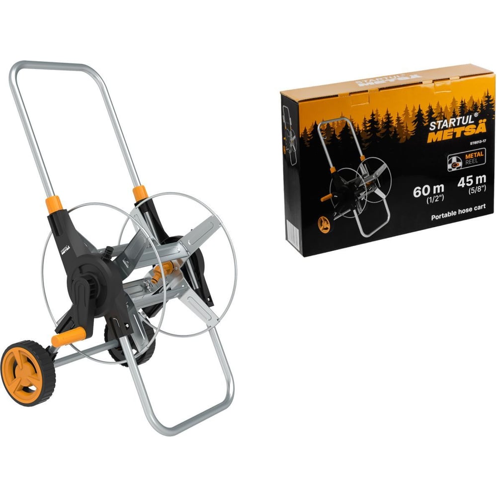 Изображение товара Тележка для шланга STARTUL 1/2 60 м METSA ST6013-17 прочная и удобная в использовании