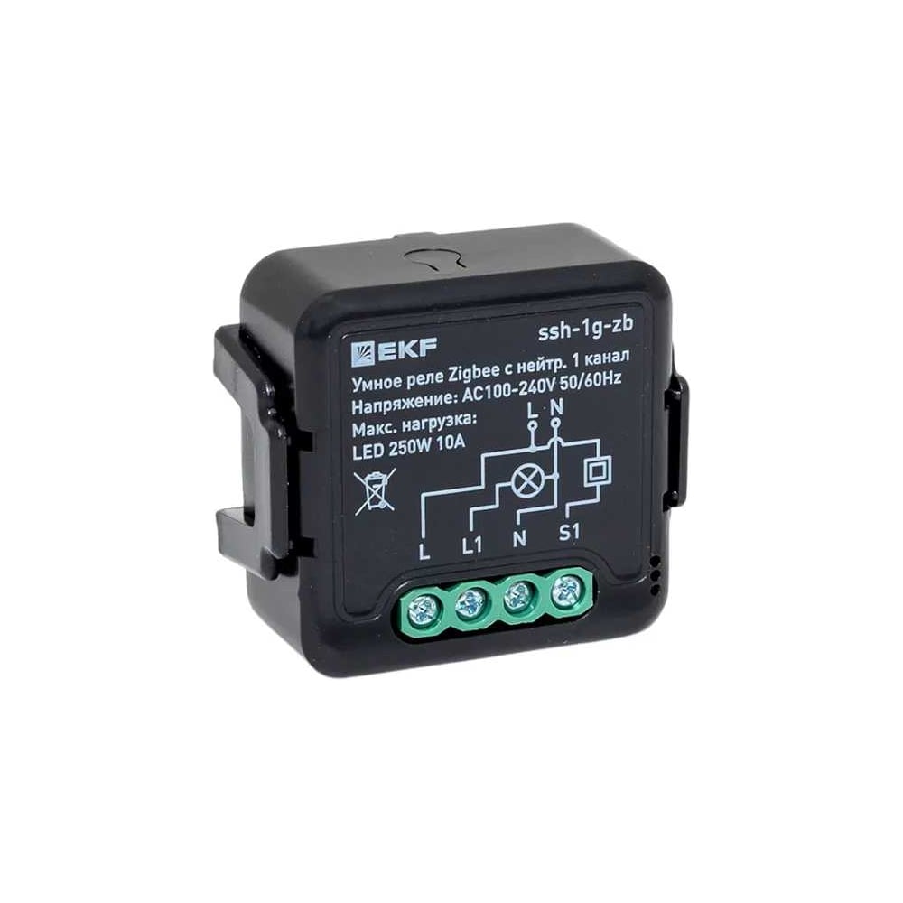 Изображение товара Умное реле EKF 1-канальное с нейтралью Zigbee Connect Select ssh-1g-zb