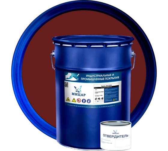 Изображение товара Грунт Мицар ЭП-0259 20 кг+0,4 кг, красно-коричневый УТ000010839