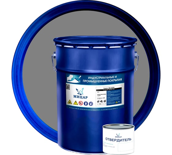 Изображение товара Грунт Мицар ЭП-0259 20 кг+0,4 кг, серый 00000001301