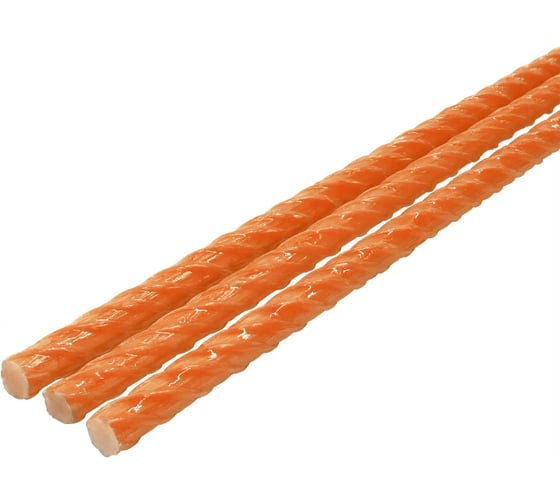 Изображение товара Арматура композитная стеклопластиковая Polinet оранжевая 50 м, 12 мм, бухта 110090