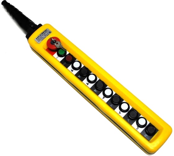 Изображение товара Пульт управления TOR XAC-A12913Y для тали (12 кнопок, 2 скорости, ключ-марка, стоп, IP65, 380В) 1049283