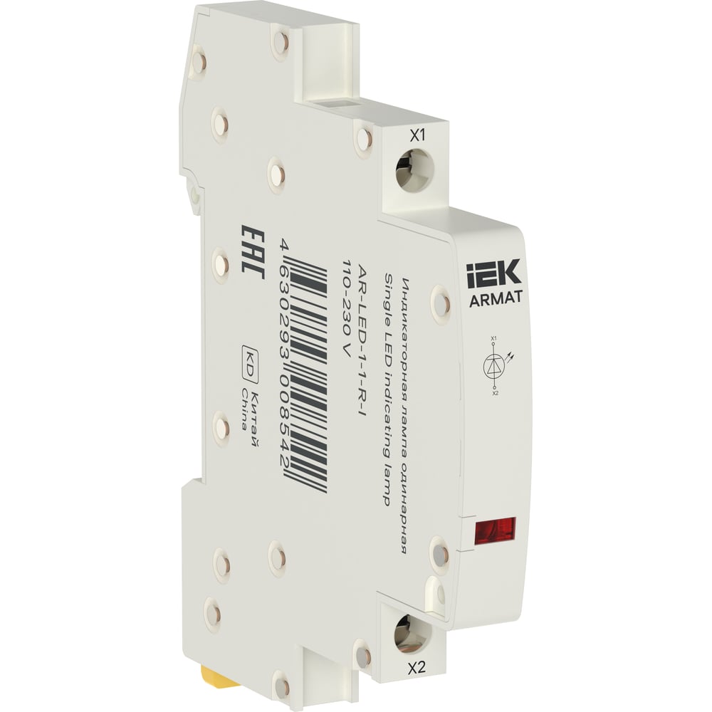 Лампа индикаторная IEK ARMAT одинарная мигающая LED 110-230В AC кр. AR-LED-1-1-R-I