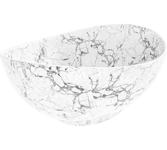 Изображение товара Раковина для ванной накладная Teymi Lori 60 цвет белый мрамор T50498 ЦБ-00270668