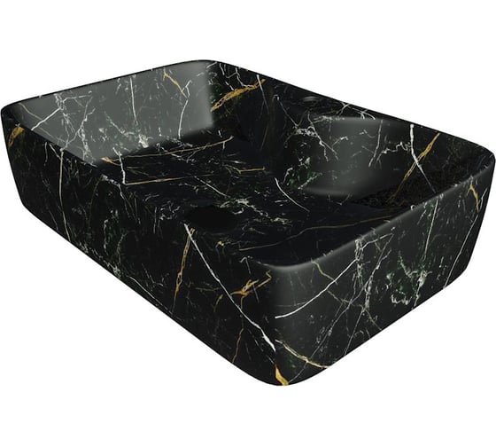 Изображение товара Раковина для ванной накладная Teymi Helmi S 48 цвет черный мрамор T50299 ЦБ-00270666
