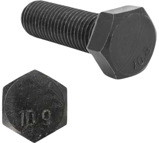 Изображение товара Болт высокопрочный 23 Болта чёрный 24x50 мм, к.п.10.9 DIN933 , 2 шт. 2000000195193