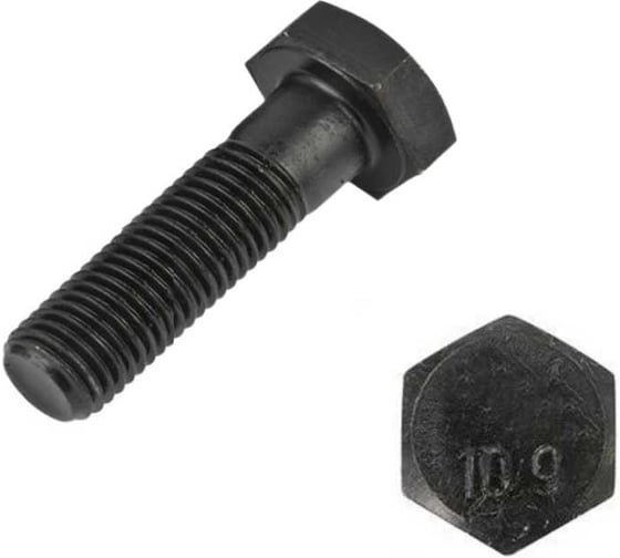 Изображение товара Болт высокопрочный 23 Болта чёрный 16x70 мм, к.п.10.9 DIN931 , 4 шт. б10916707805