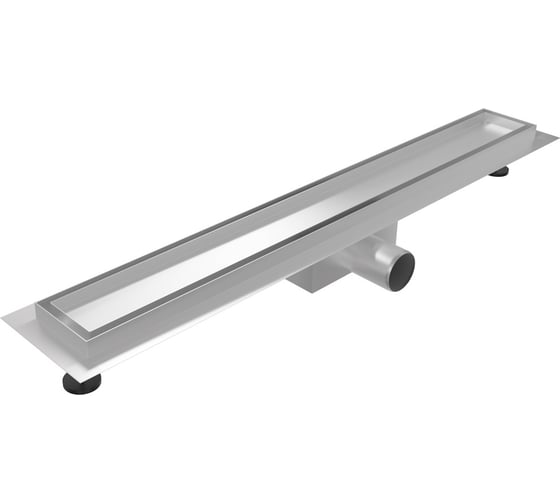 Изображение товара Трап для душа под плитку Teymi Lori с гидрозатвором, горизонтальный выпуск, 10x60, нержавеющая сталь T90385 ЦБ-00270757