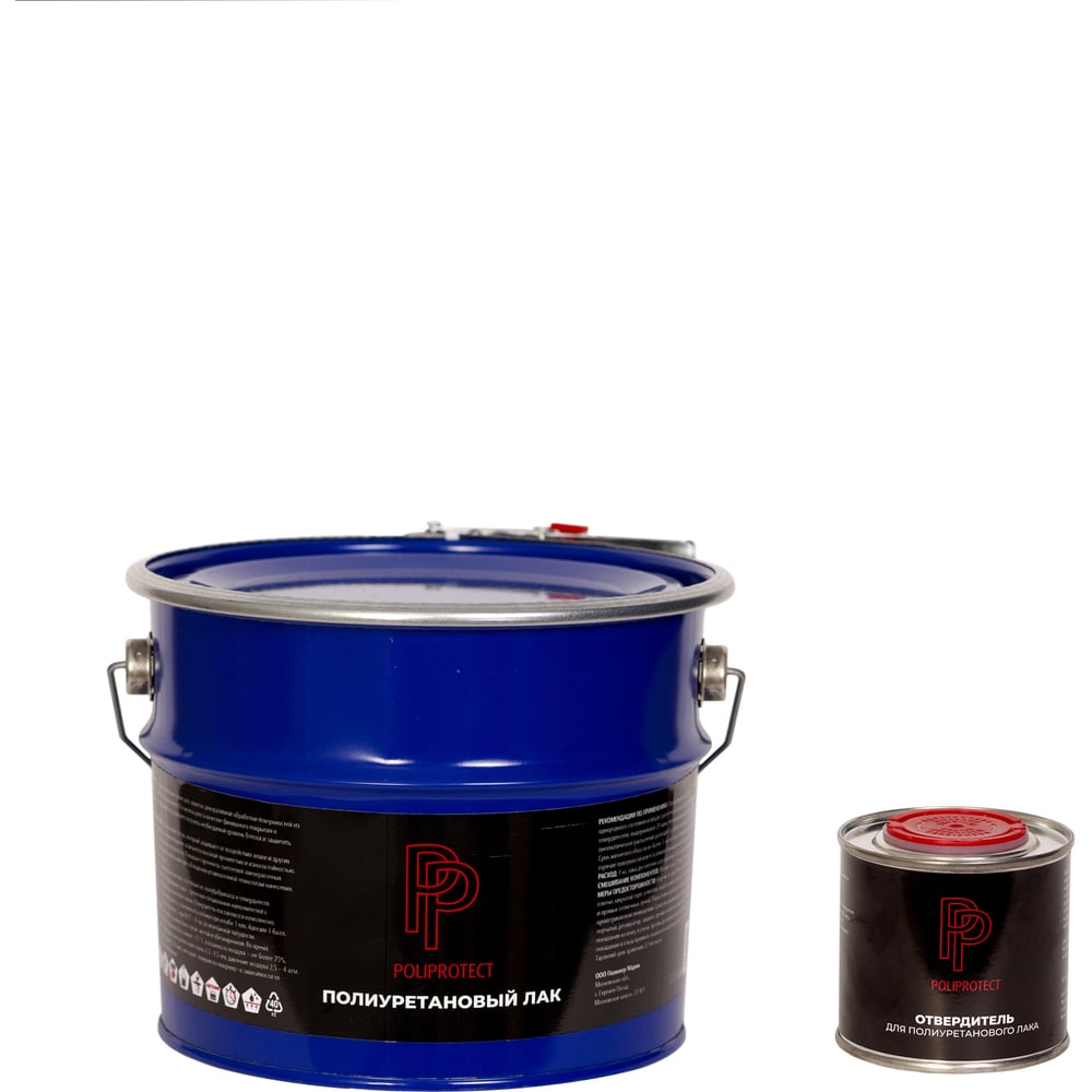 Изображение товара Лак полиуретановый POLIPROTECT 2К матовый комплект 1,925 кг + 0,575 кг 2.5РРЛПМ