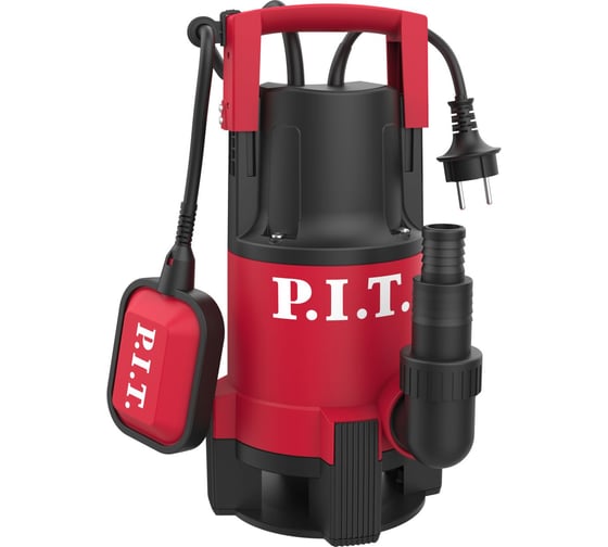 Изображение товара Насос дренажный электрический P.I.T. 1100 Вт, грязная вода, напор 12 м, 300 л/мин, удар.пластик PSW1100-W1