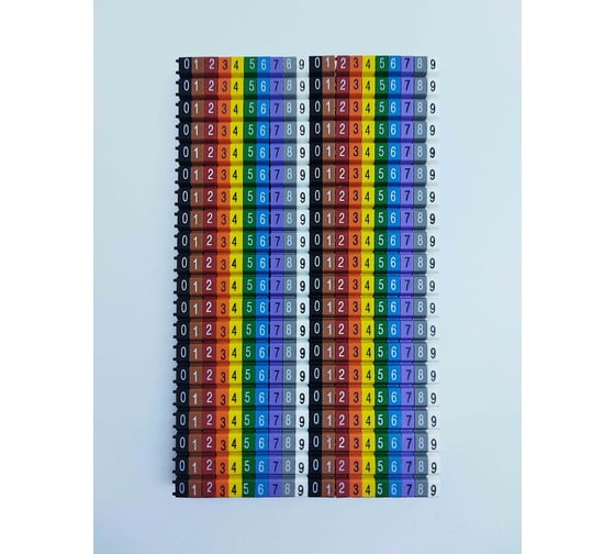 Изображение товара Маркировка кабеля ONKA KCG 2, 1,5…2,5 мм.кв., 0-9.0-9, Упаковка 400 ед. 9995