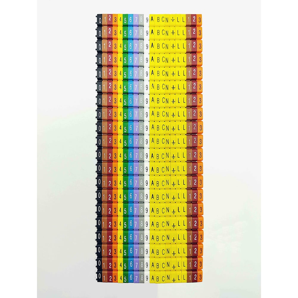 Изображение товара Маркировка кабеля ONKA KCG 3, 400 шт, разноцветные