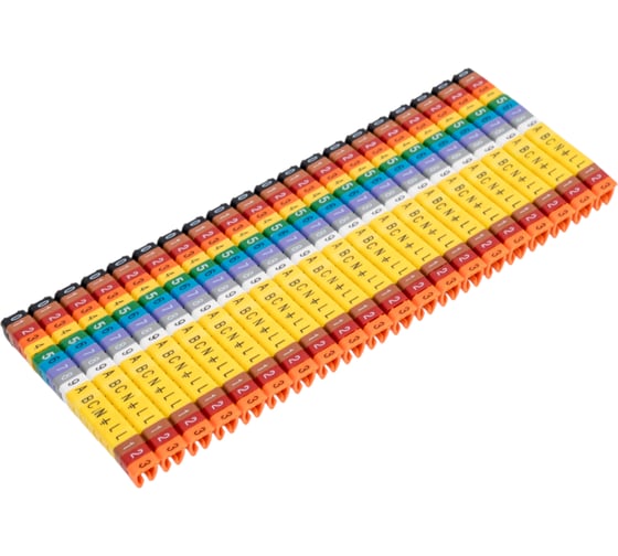 Изображение товара Маркировка кабеля ONKA KCG 3, 4,0…6,0 мм.кв., 0-9. A.B.C.N.PE.L.L.1.2.3, Упаковка 400 ед. 9993