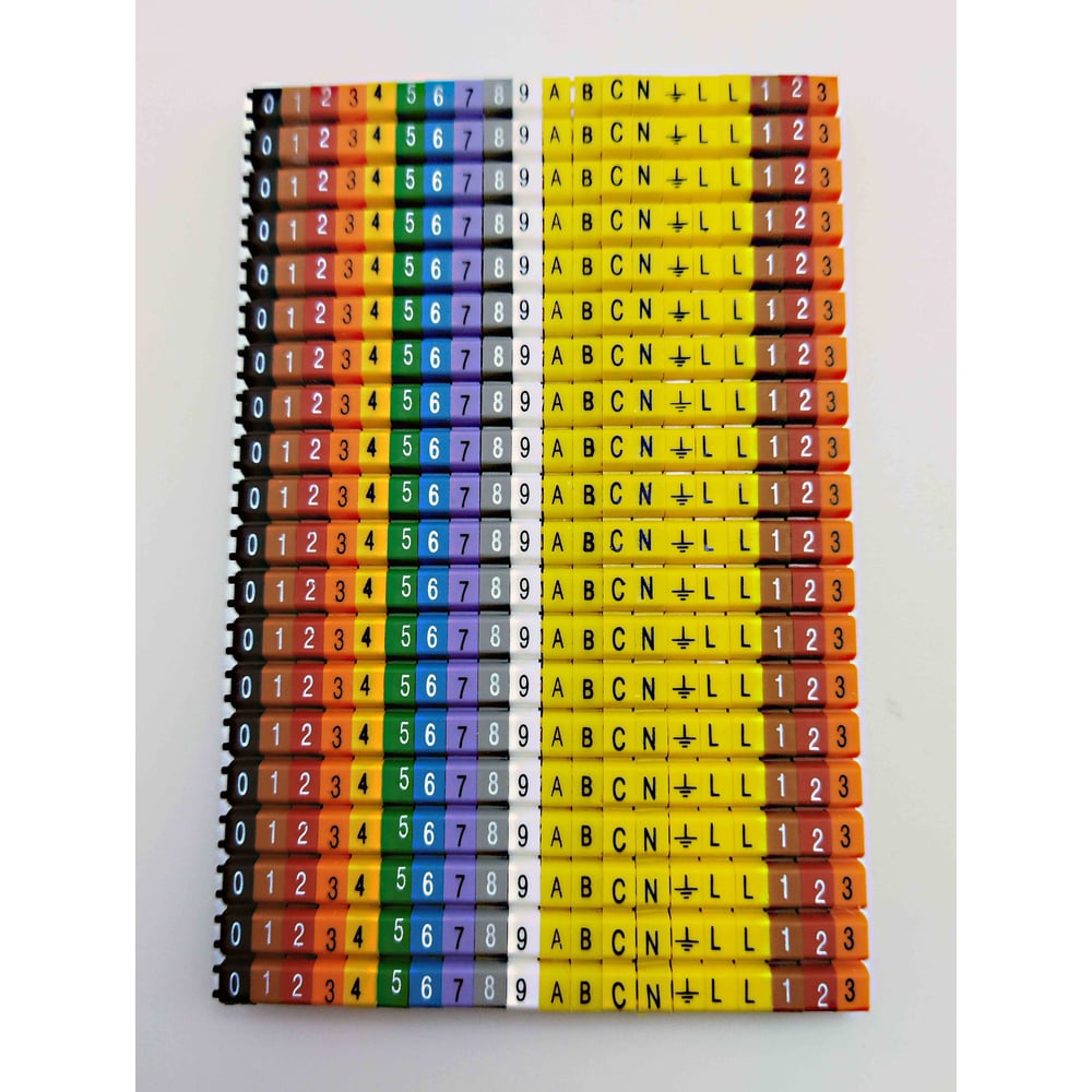 Изображение товара Маркировка кабеля ONKA KCG, 400 шт, разноцветные, до 85°C