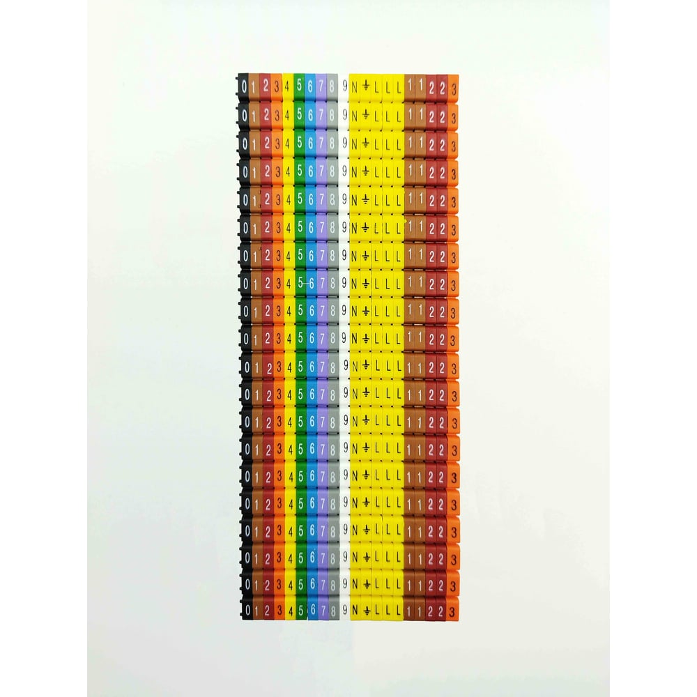 Изображение товара Маркировка кабеля ONKA KCG с разноцветными символами, 400 шт