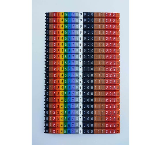 Изображение товара Маркировка кабеля ONKA KCG 2, 1,5…2,5 мм.кв., 0-9.0.0.0.1.1.1.2.2.2.3, Упаковка 400 ед. 9995-2