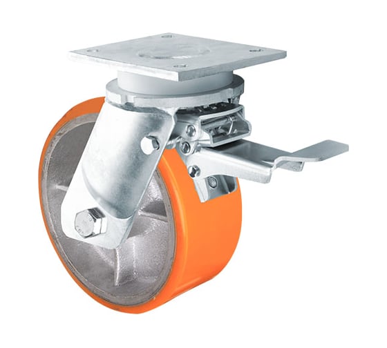 Изображение товара Колесная опора поворотная Inford с тормозом большегрузная E71 VIBZ 200 SB9