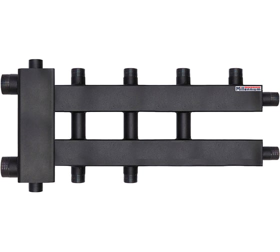 Изображение товара Коллектор для котла 1 1/2" × 1" наружная резьба 125 мм дублер 2+1+1 контура с гидроразделителем Millennium MKDG2585.211M