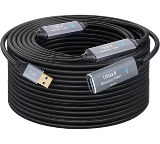 Изображение товара Удлинитель активный PALMEXX USB3.0(m)-USB3.0(f), питание USB-C(f) 5V, 20 метров PX/EXT-USB30-20M