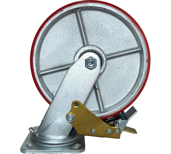 Изображение товара Колесная опора поворотная усиленная Inford с панелью и тормозом C47 VIBT 200 SB6