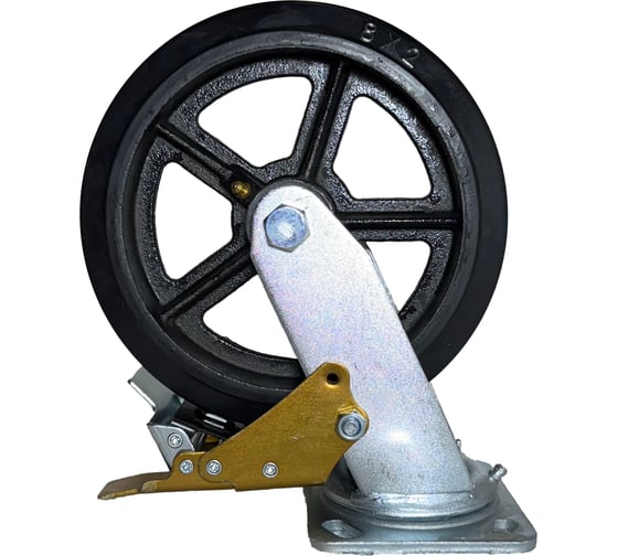 Изображение товара Колесная опора поворотная усиленная Inford с панелью и тормозом C47 RIRT 200 SB6